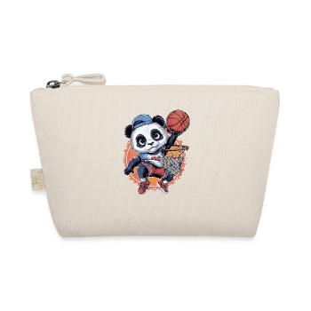 Cooler Basketball-Panda beim Slam Dunk - Bio-Täschchen - Natur - Vorne