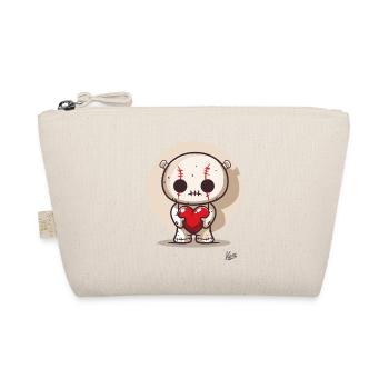 Mignonne poupée vaudou porte-bonheur avec cœur et amour - Trousse biologique - nature - Devant