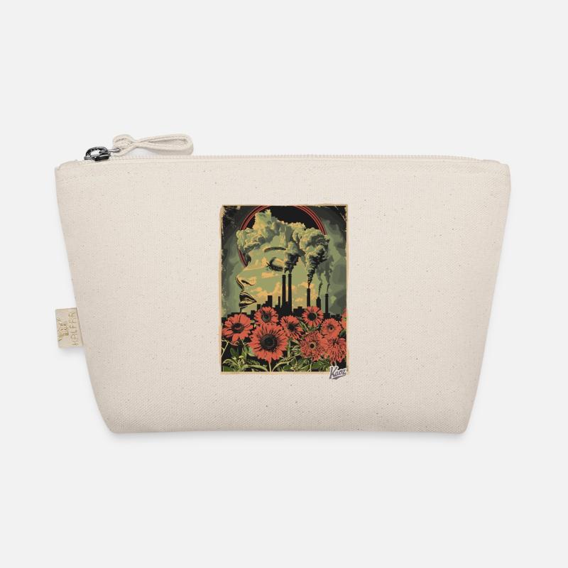 Propaganda Style industrielle Blumen Bio-Täschchen