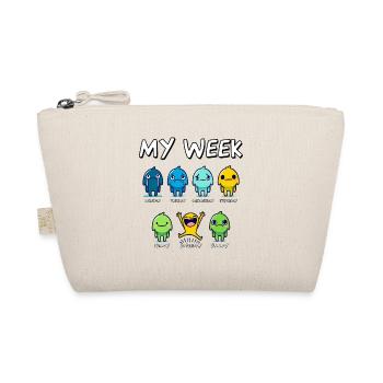 My Week Funny Days of the Week Cartoon Art Design - Organic Pouch - nature - Front