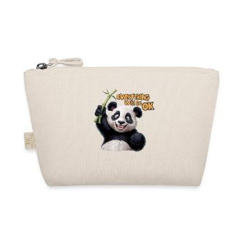 Motivierendes Panda Alles wird gut für einen - Bio-Täschchen - Natur - Vorne