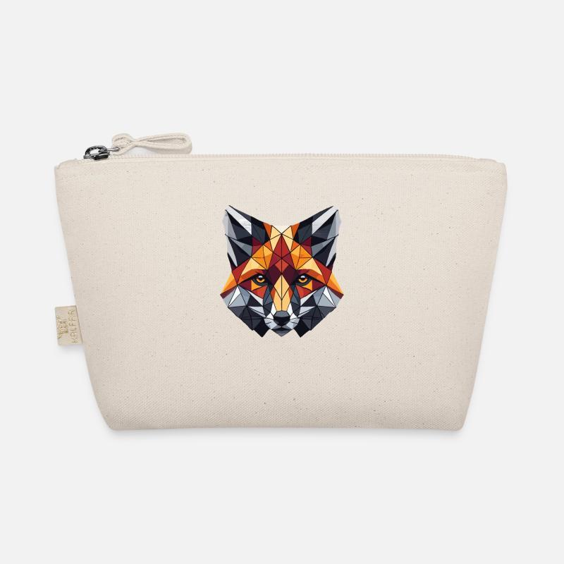 Geometric Art Fox Foxes Organic Pouch