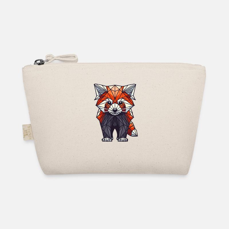 Geometric Art Red Panda Bear Pandas Organic Pouch