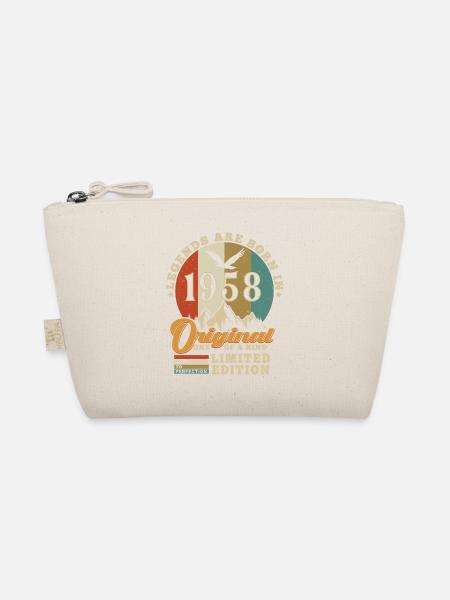 Original 1958 Birthday Gift 1958 Authentic - Organic Pouch - nature - Front