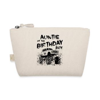 Tante des Geburtstagskindes Monster Truck Party Boy - Bio-Täschchen - Natur - Vorne