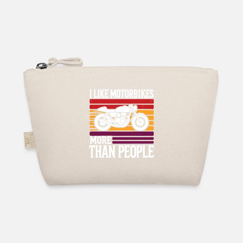 I Like Motorbikes more Than People Funny Motorcycl Organic Pouch