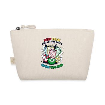 Keep Calm And Let The Balls Make You Win Caller - Organic Pouch - nature - Front