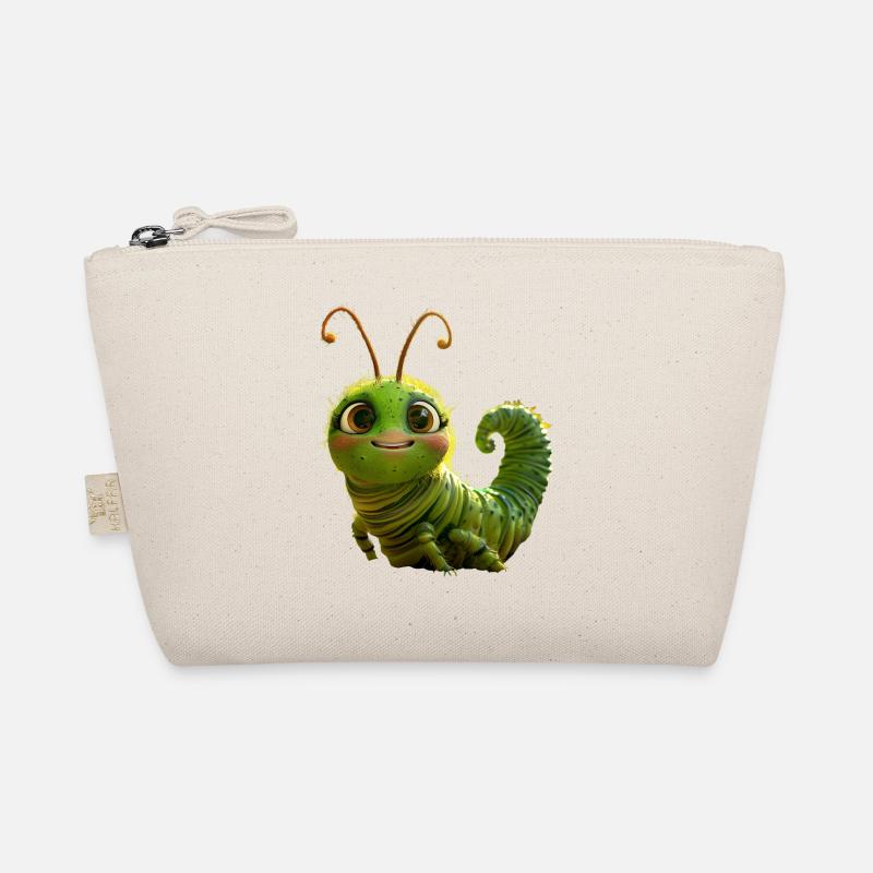 Caterpillar Funny Larva Gift Cute Green Caterpillar Organic Pouch