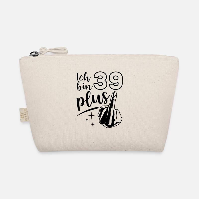 Ich bin 39 plus 1, Mittelfinger 40. Geburtstag Bio-Täschchen