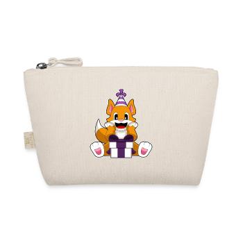 Cat Birthday Party Hat - Organic Pouch - nature - Front