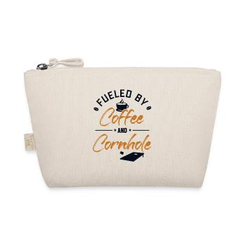 Fueled by Coffee and Cornhole Bean Bag Game - Organic Pouch - nature - Front