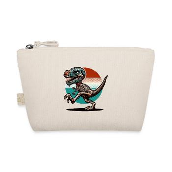 TRex Dinosaurier Zombie Halloween Kostüm Deko - Bio-Täschchen - Natur - Vorne