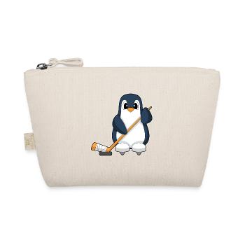 Pinguin Eishockey Eishockeyschläger - Bio-Täschchen - Natur - Vorne