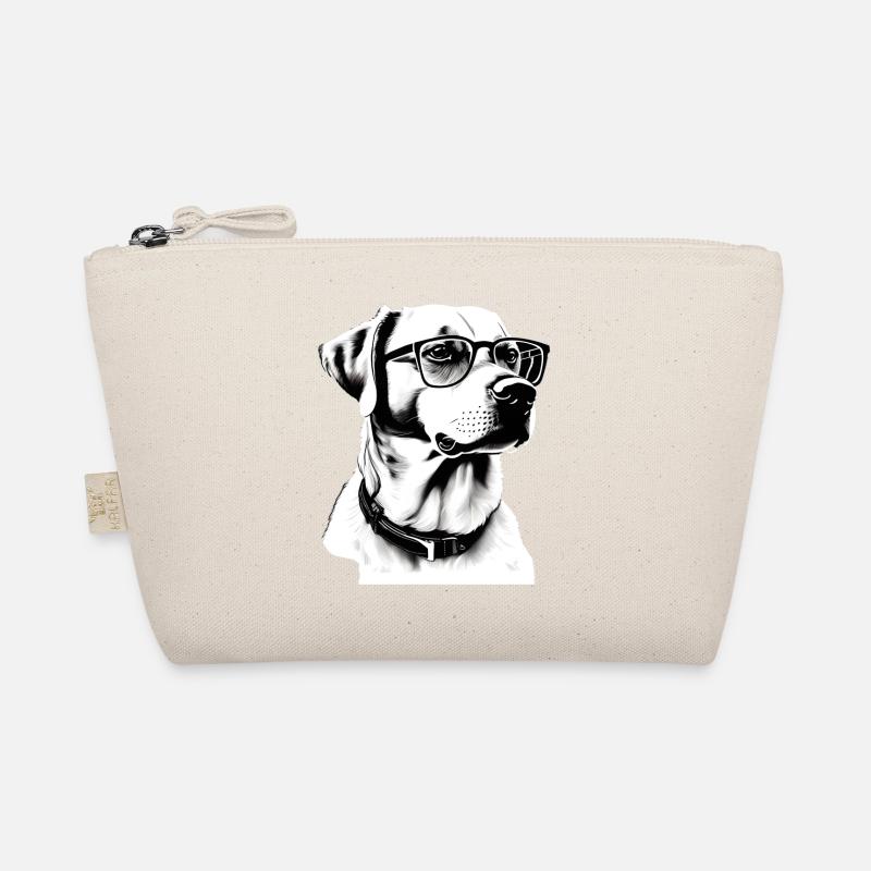 Cooler Labrador Hund mit Brille Bio-Täschchen