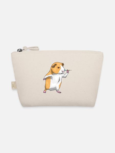 Meerschweinchen Dart Dartpfeil - Bio-Täschchen - Natur