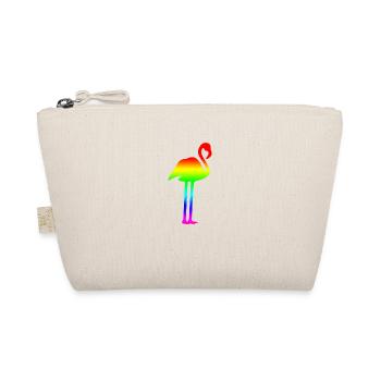 LGBT Pride Colors Flamingo T-Shirt - Wading Bird - Organic Pouch - nature - Front