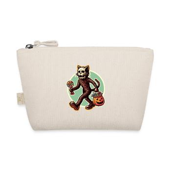 Undead Zombie Cat Trick or Treat Halloween - Organic Pouch - nature - Front