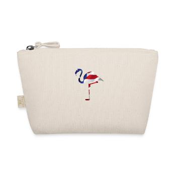 T-shirt drapeau américain flamant rose - Proud American - Trousse biologique - nature - Devant