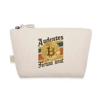 Retro Bitcoin Audentes Fortuna Iuvat Krypto - Bio-Täschchen - Natur - Vorne