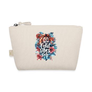 Feral Vibes Only Lion Floral Wild Nature - Organic Pouch - nature - Front