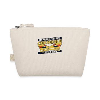 Meilleur joueur de cornhole en ville Sacs de haricots Plateaux de jeu - Trousse biologique - nature - Devant
