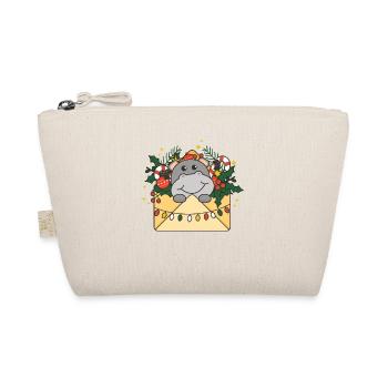 Hippo Weihnachten Brief Winter Tiere Hippos - Bio-Täschchen - Natur - Vorne