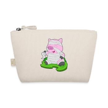 Pig Halloween Mummy - Organic Pouch - nature - Front