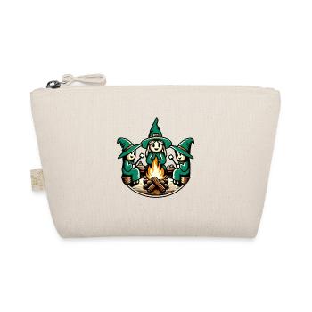 Camping Campfire Vintage Witches Design - Organic Pouch - nature - Front