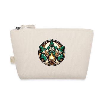 Camping Lagerfeuer Vintage Hexen Design - Bio-Täschchen - Natur - Vorne