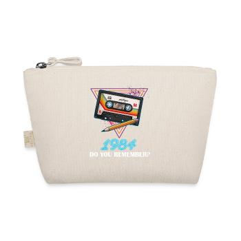 80er Jahre Retro Kostüm Outfit Mottoparty Geschenk - Bio-Täschchen - Natur - Vorne