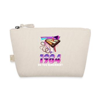 80er Jahre Retro Kostüm Outfit Mottoparty Geschenk - Bio-Täschchen - Natur - Vorne