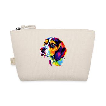 Beagle Welpe Popart Süßer Hund Bunte Farben Beagle - Bio-Täschchen - Natur - Vorne