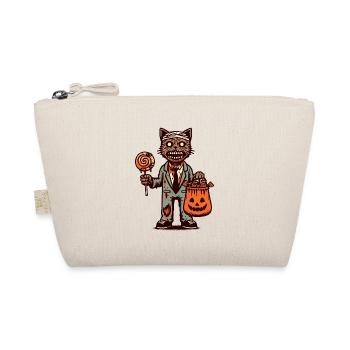 Undead Zombie Cat Trick or Treat Halloween - Organic Pouch - nature - Front