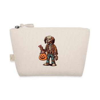 Undead Zombie Dog Trick or Treat Halloween - Organic Pouch - nature - Front