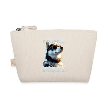 Husky Mommy Mama Muttertag Frauchen Siberian Husky - Bio-Täschchen - Natur - Vorne