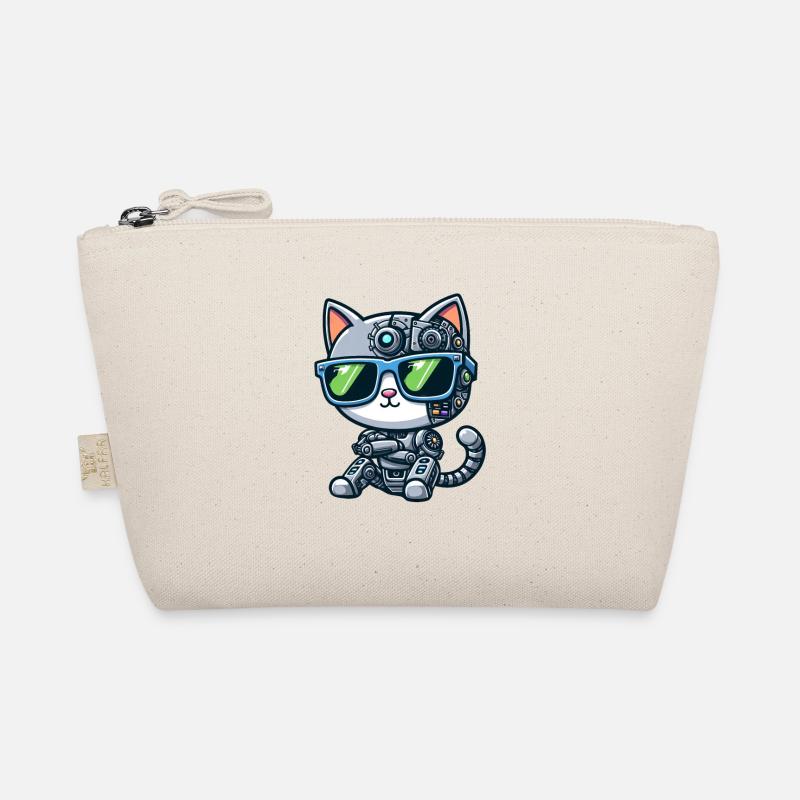 Cat Cat Robot Mech Cyborg Sci-Fi Organic Pouch
