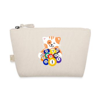 Billard Billardspieler Katze - Bio-Täschchen - Natur - Vorne