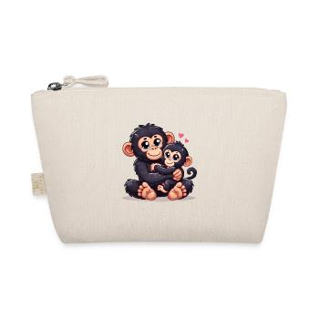 Parent chimpanzé aimant avec enfant - Trousse biologique - nature - Devant