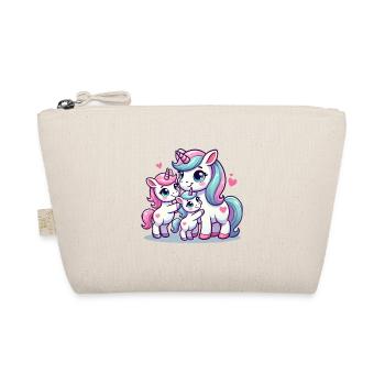 Parent licorne aimant avec deux enfants mignons - Trousse biologique - nature - Devant