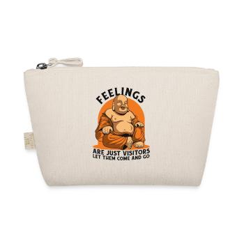 Feelings Are Just Visitors Buddhist Statue Symbol - Organic Pouch - nature - Front