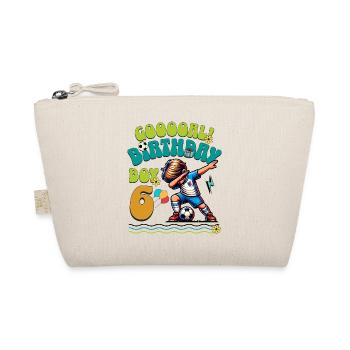 6th Birthday Football - Organic Pouch - nature - Front