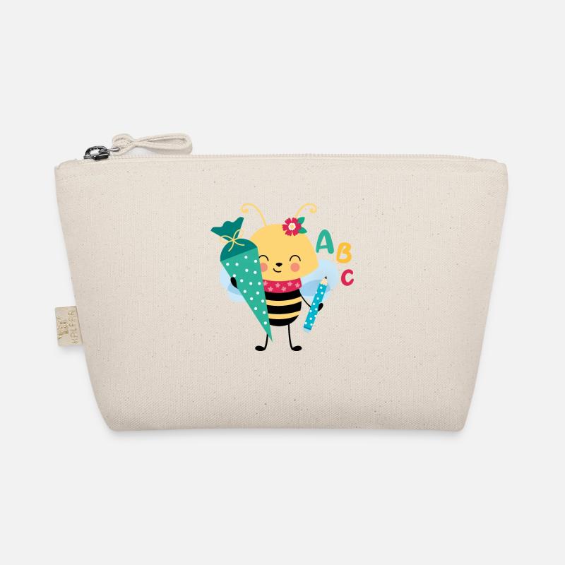 Bee with school cone school enrollment Organic Pouch