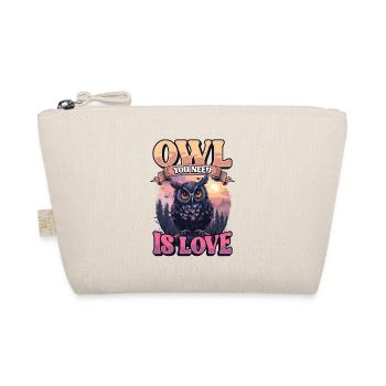Owl You Need Is Love Eule - Organic Pouch - nature - Front