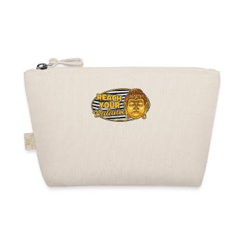 Reach Your Balance Buddhist Symbol Statue Priest - Organic Pouch - nature - Front