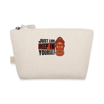 Just Look Deep In Yourself Buddhist Statue Symbol - Organic Pouch - nature - Front