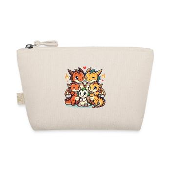 Famille Dragon Mère et Père Trois Enfants - Trousse biologique - nature - Devant
