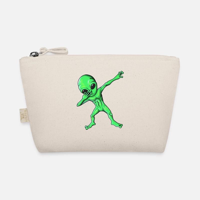 Alien green alien does dab dabbing Organic Pouch