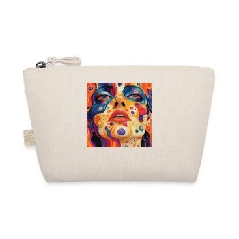 Psychedelic face colorful - Organic Pouch - nature - Front