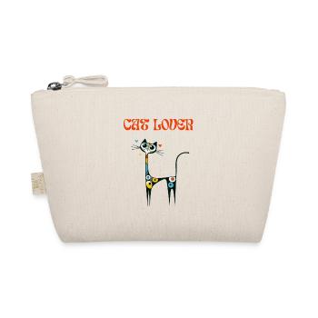 Cat Lover Cat Miró Art Paint Cat Lady Funny - Organic Pouch - nature - Front