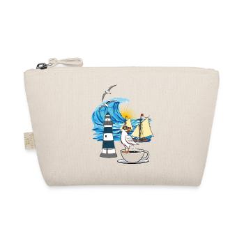 maritim Nordsee Ostsee Möwe Kaffeetasse Ahoi - Bio-Täschchen - Natur - Vorne